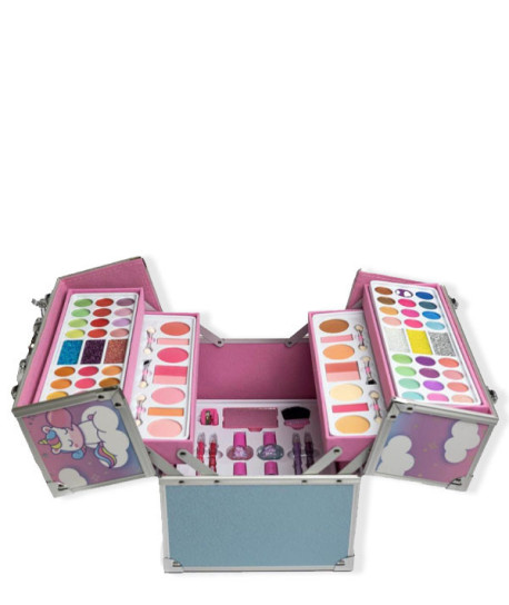 LITTLE UNICORN MALETIN DE MAQUILLAJE CON PURPURINA