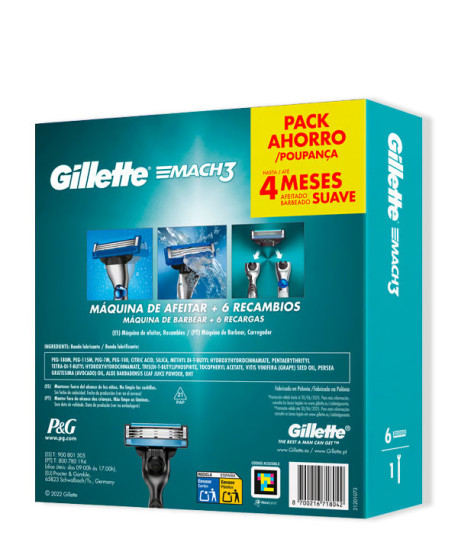 GILLETTE MACH3 Y RECAMBIOS ESTUCHE