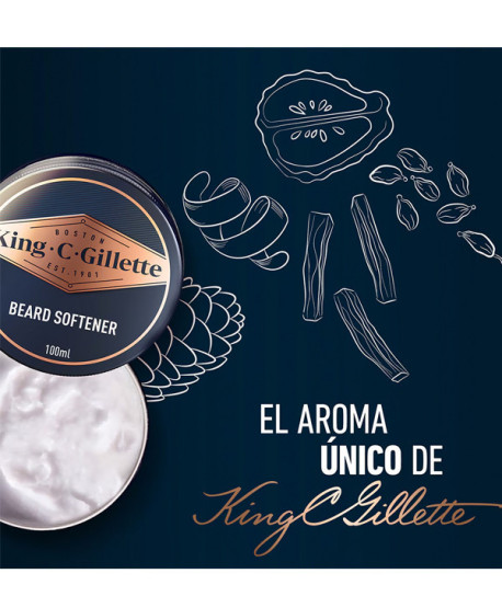 KING C GILLETTE BÁLSAMO SUAVE PARA BARBA