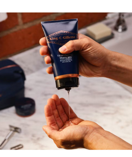 KING C GILLETTE GEL DE AFEITAR TRANSPARENTE