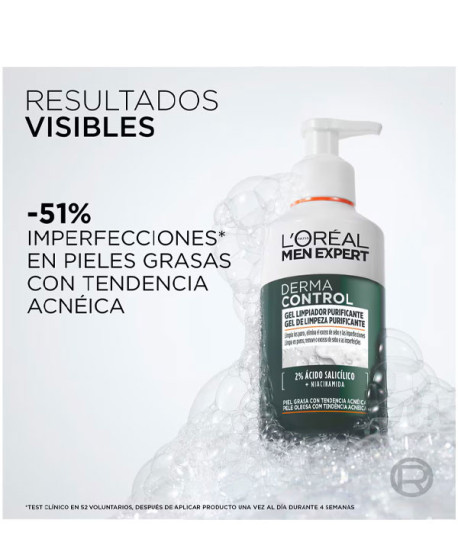 L’ORÉAL MEN DERMA CONTROL GEL LIMPIADOR PURIFICANTE