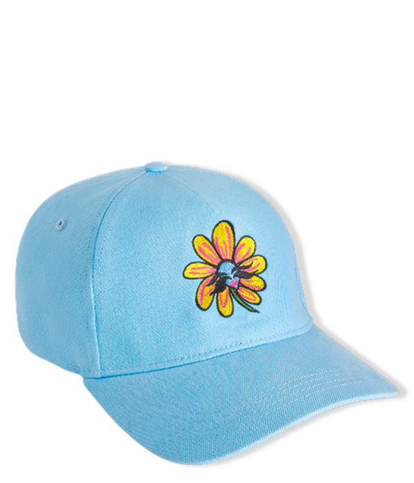 REGALO ROCHAS GORRA AZUL FLOR