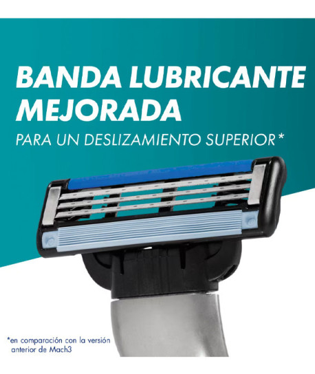 GILLETTE MACH3 MAQUINILLA DE AFEITAR RECAMBIOS 8 UDS