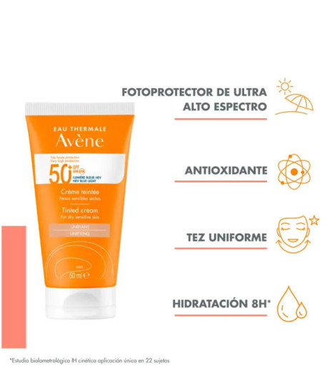 PROTECTOR SOLAR CREMA CON COLOR SPF50+