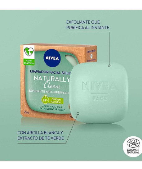 NATURALLY CLEAN EXFOLIANTE FACIAL SÓLIDO