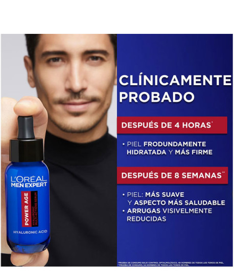 L'ORÉAL MEN POWER AGE SERUM HIALURÓNICO ANTIEDAD