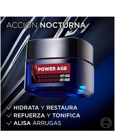 L'ORÉAL MEN POWER AGE GEL REVITALIZANTE DE NOCHE