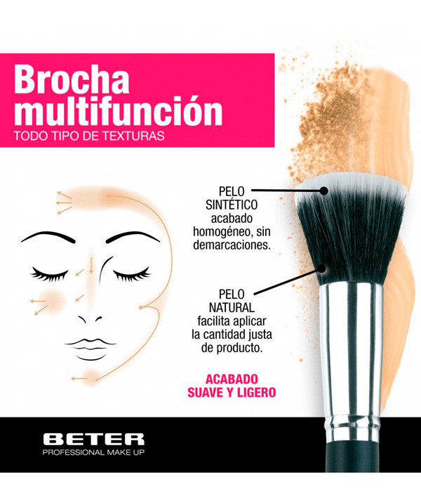 Beter Pinceles Maquillaje BROCHA MAQUILLAJE MOFETA