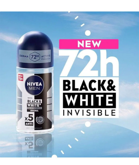 NIVEA MEN BLACK & WHITE INVISIBLE DESODORANTE ROLL ON