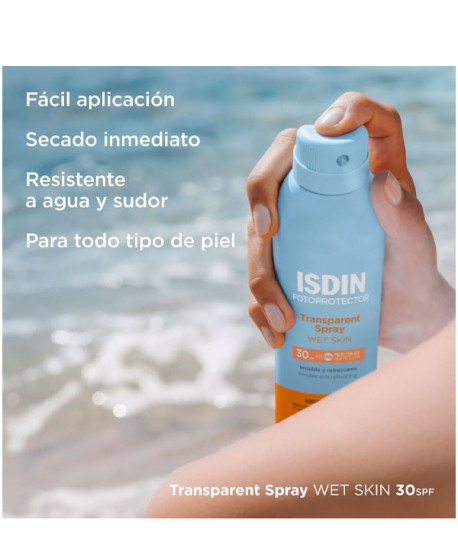 FOTOPROTECTOR TRANSPARENT SPRAY WET SKIN SPF30