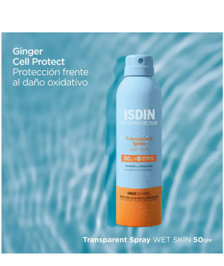 FOTOPROTECTOR TRANSPARENT SPRAY WET SKIN SPF50