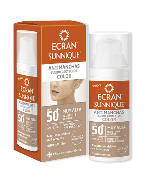 SUNNIQUE FLUIDO PROTECTOR CON COLOR ANTIMANCHAS SPF50+