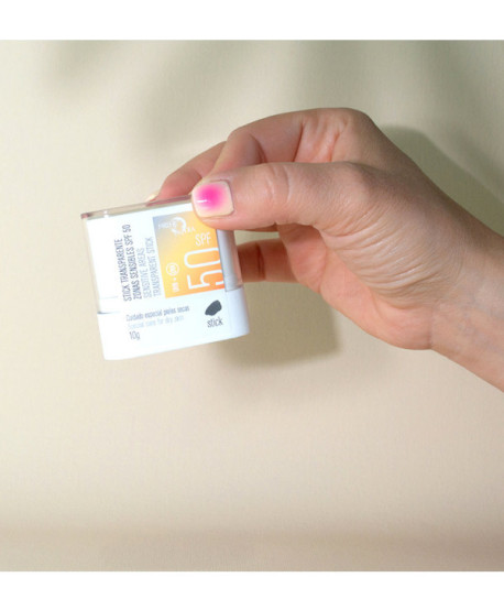 STICK SOLAR TRANSPARENTE ZONAS SENSIBLES SPF50