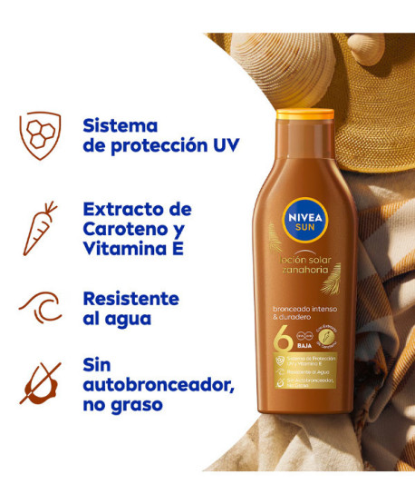 NIVEA SUN LOCIÓN SOLAR ZANAHORIA SPF6