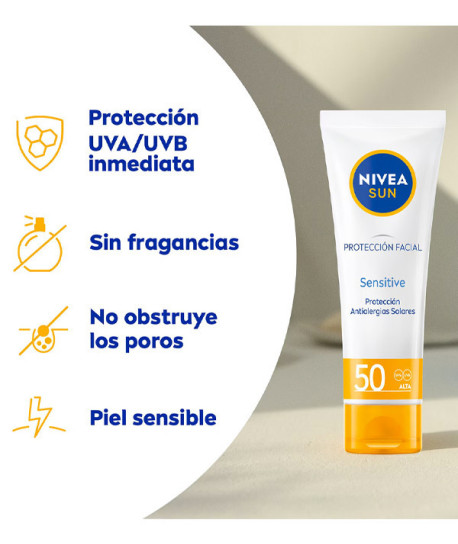 NIVEA SUN PROTECCIÓN FACIAL UV SENSITIVE SFP50