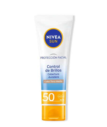 NIVEA SUN PROTECCIÓN FACIAL CONTROL BRILLOS SPF50 COLOR