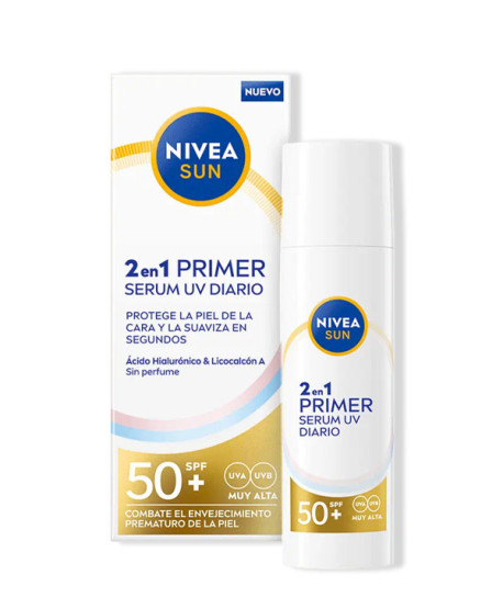 NIVEA SUN 2EN1 PRIMER SERUM UV DIARIO SPF50+