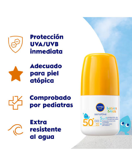 NIVEA SUN BABIES & KIDS SENSITIVE ROLL-ON SOLAR SPF50+
