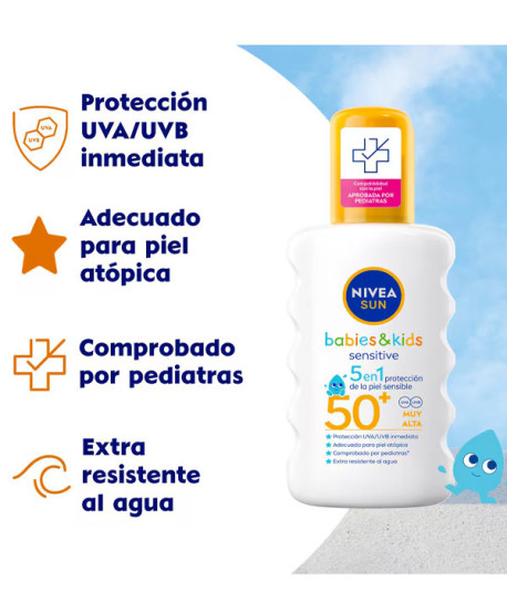 NIVEA SUN BABIES & KIDS SENSITIVE SPRAY SOLAR SPF50+