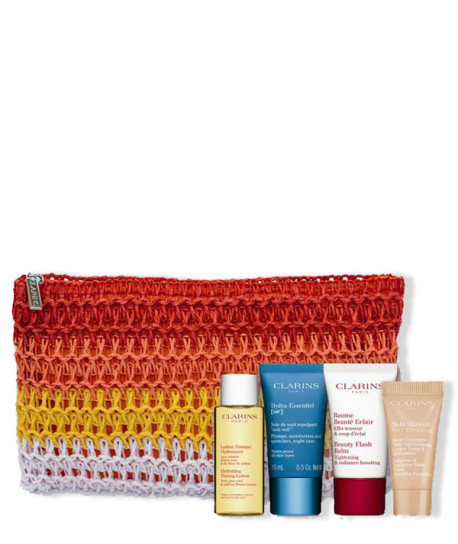 REGALO CLARINS NECESER RAYAS DE COLORES