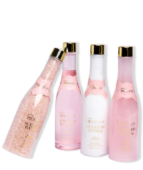 SCENTED BATH ROSE CHAMPAGNE SET 4 PIEZAS