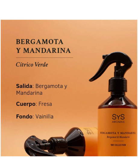 AMBIENTADOR PULVERIZADOR BERGAMOTA Y MANDARINA