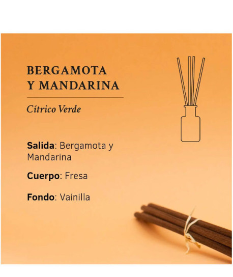 AMBIENTADOR MIKADO BERGAMOTA Y MANDARINA