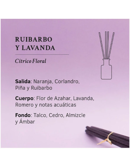 AMBIENTADOR MIKADO RUIBARBO Y LAVANDA