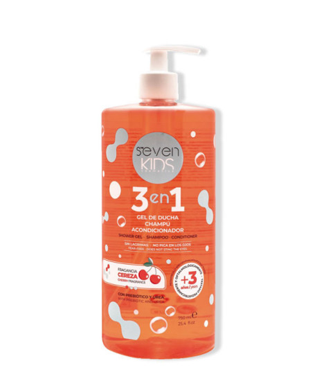 SEVEN KIDS 3 EN 1 GEL, CHAMPÚ Y ACONDICIONADOR