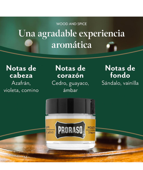 PRORASO CERA PARA BIGOTE WOOD AND SPICE