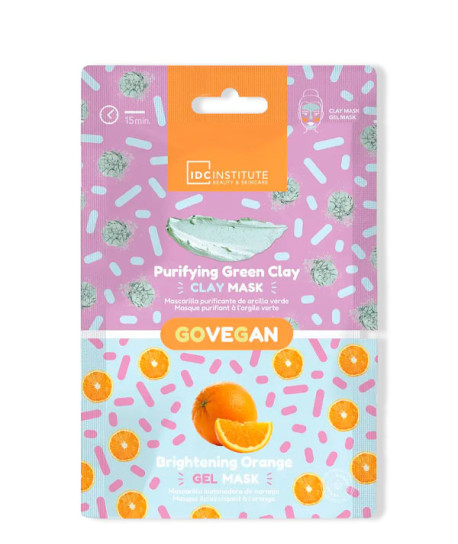 PURIFYING GREEN CLAY & BRIGHTENING ORANGE GEL MASK