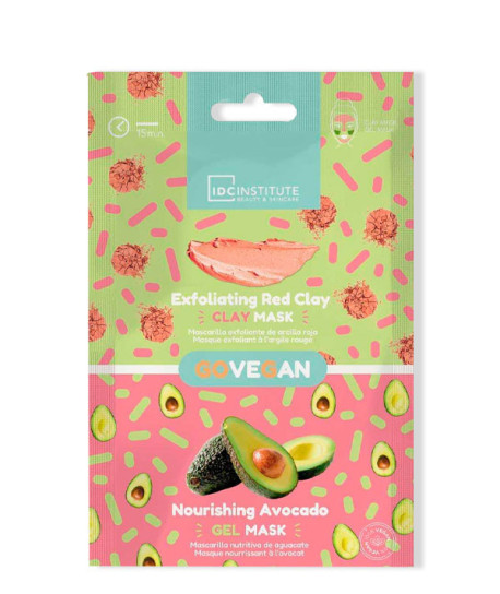 EXFOLIATING RED CLAY & NOURISHING AVOCADO GEL MASK
