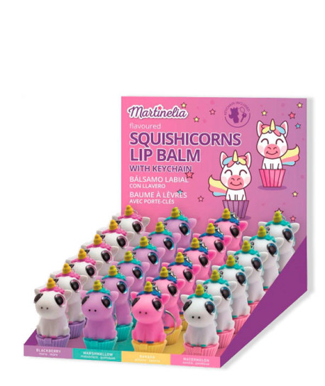 SQUISHCORNS LIP BALM WITH KEYCHAIN