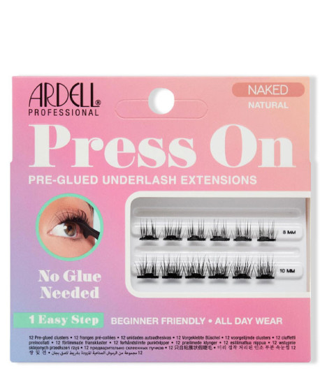 NAKED PRESS ON UNDERLASH EXTENSIONS NATURAL 12 CLUSTERS