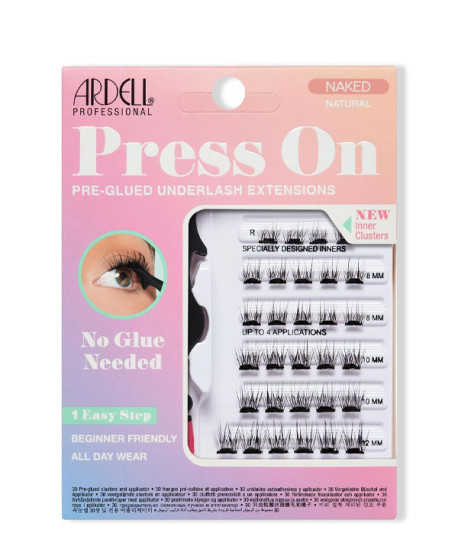 NAKED PRESS ON UNDERLASH EXTENSIONS NATURAL 60 CLUSTERS