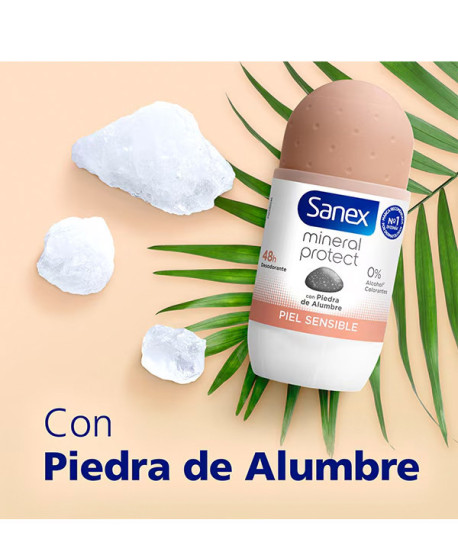 SANEX MINERAL PROTECT PIEL SENSIBLE DESODORANTE ROLL-ON