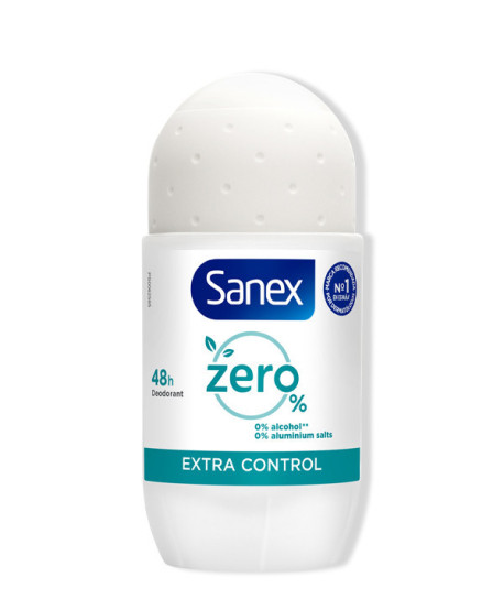 SANEX ZERO% EXTRA CONTROL 48H DESODORANTE ROLL-ON