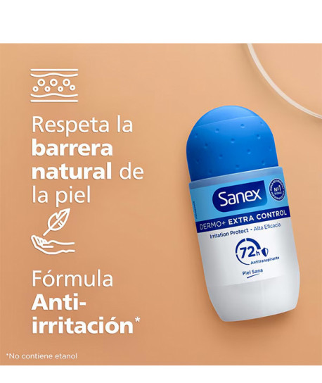 SANEX DERMO+ EXTRA CONTROL 72H DESODORANTE ROLL-ON