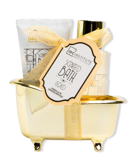 SCENTED BATH GOLD VANILLA AND SANDALWOOD SET 2 PIEZAS