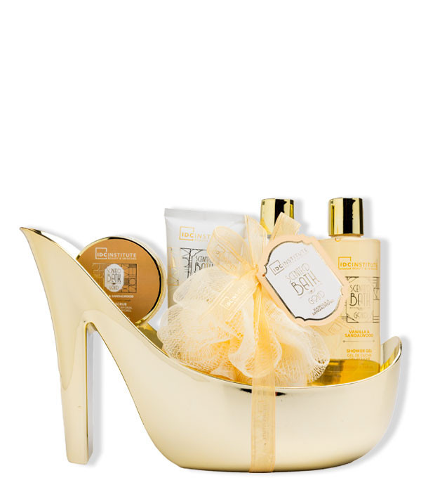SCENTED BATH GOLD SHOE SET...