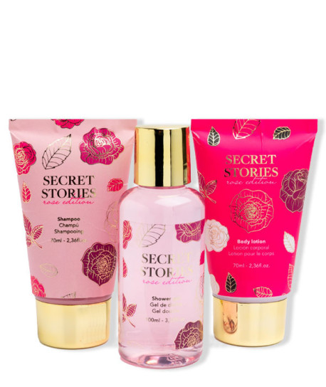 SECRET STORIES ROSE EDITION WASH BAG SET 4 PIEZAS
