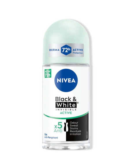 BLACK & WHITE INVISIBLE ACTIVE DEO ROLL-ON