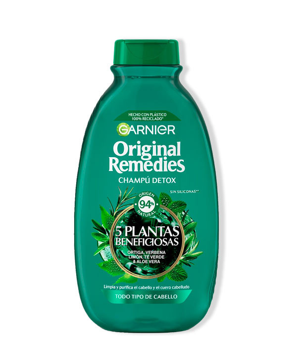 ORIGINAL REMEDIES 5 PLANTAS BENEFICIOSAS CHAMPÚ DETOX