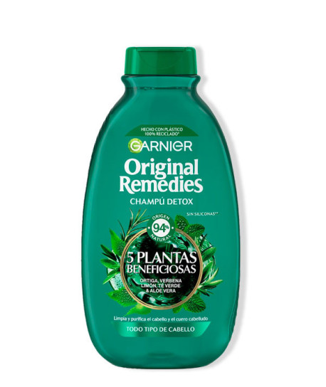 ORIGINAL REMEDIES 5 PLANTAS BENEFICIOSAS CHAMPÚ DETOX