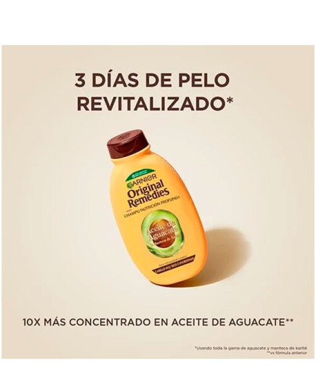 ORIGINAL REMEDIES CHAMPÚ ULTRANUTRITIVO ACEITE AGUACATE