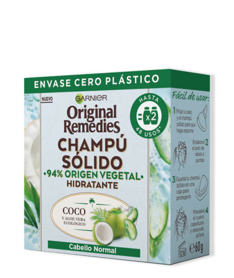 ORIGINAL REMEDIES CHAMPÚ SÓLIDO DE COCO