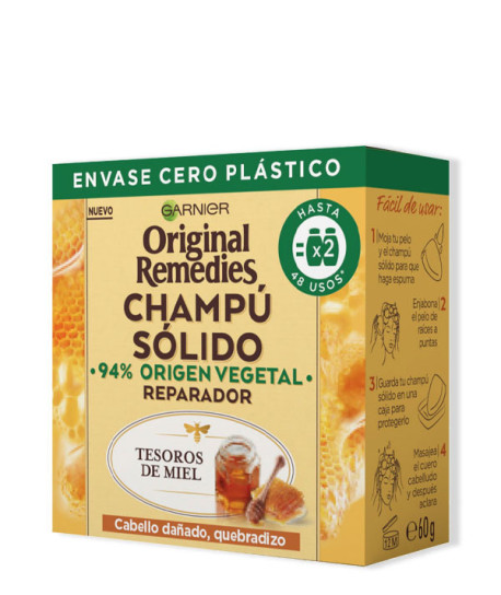 ORIGINAL REMEDIES CHAMPÚ SÓLIDO TESOROS DE MIEL