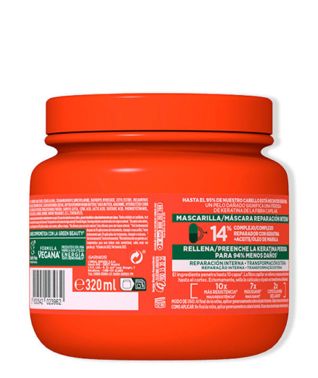 FRUCTIS ADIÓS DAÑOS HAIR BOMB KERATINA MASCARILLA