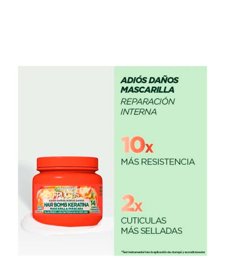 FRUCTIS ADIÓS DAÑOS HAIR BOMB KERATINA MASCARILLA