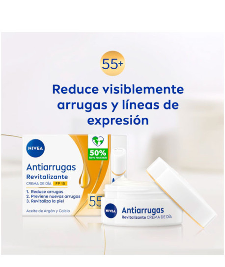 ANTIARRUGAS REVITALIZANTE 55+ CREMA DÍA FP15